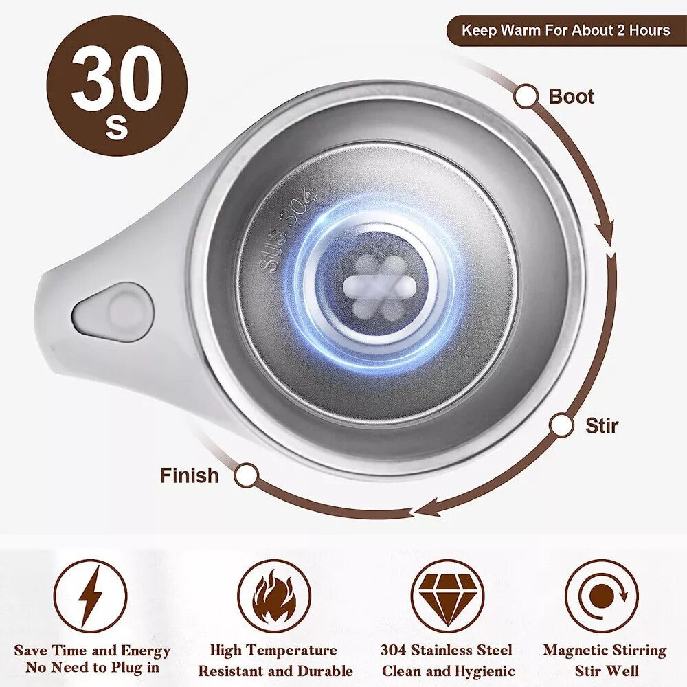 Automatic Self Mixing Magnetic Coffee Cup Stainless Steel Milk Self Stirring Mug