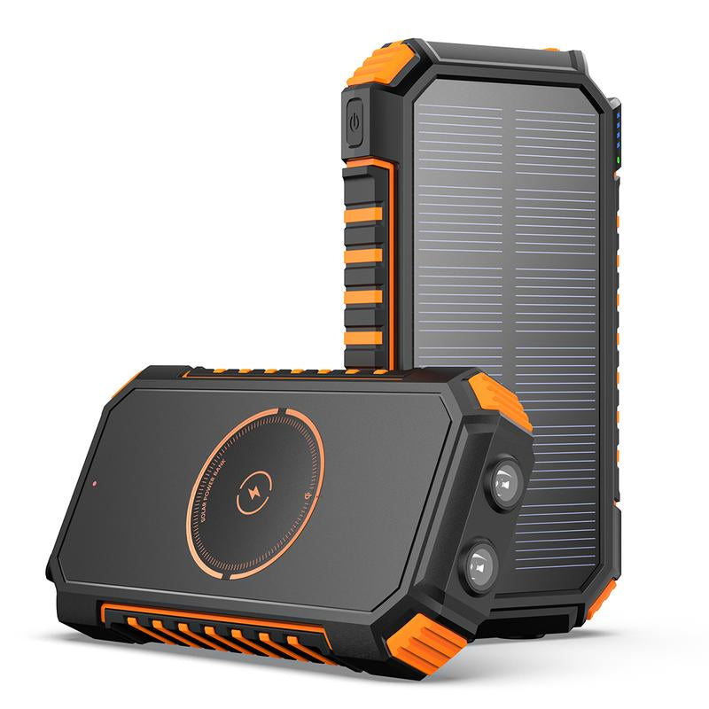 Solar Power Bank 26800Mah, Wireless Portable Charger Fast Charge 3.0A Solar Charger External Battery with 4 Outputs & Flashlight for Phone, Tablet and Camping Outdoors, Best Gifts for Family, Friends