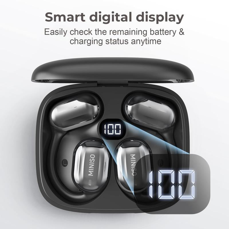 MINISO MS162 Wireless Bluetooth 5.4 HIFI Sound Quality Bluetooth Headphones Sports Gaming with Low Latency Earbuds Touch Control IPX5 Waterproof with Microphone Earphones Headsets