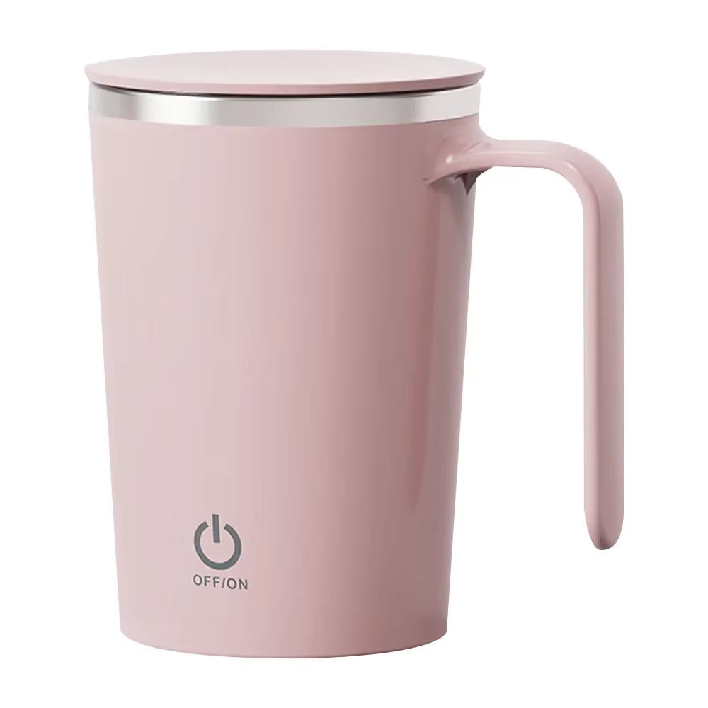 400Ml Portable Automatic Mixing Cup Rechargeable Stainless Steel Automatic Self-Stirring Mug with Lid Travel Coffee Milk Mug