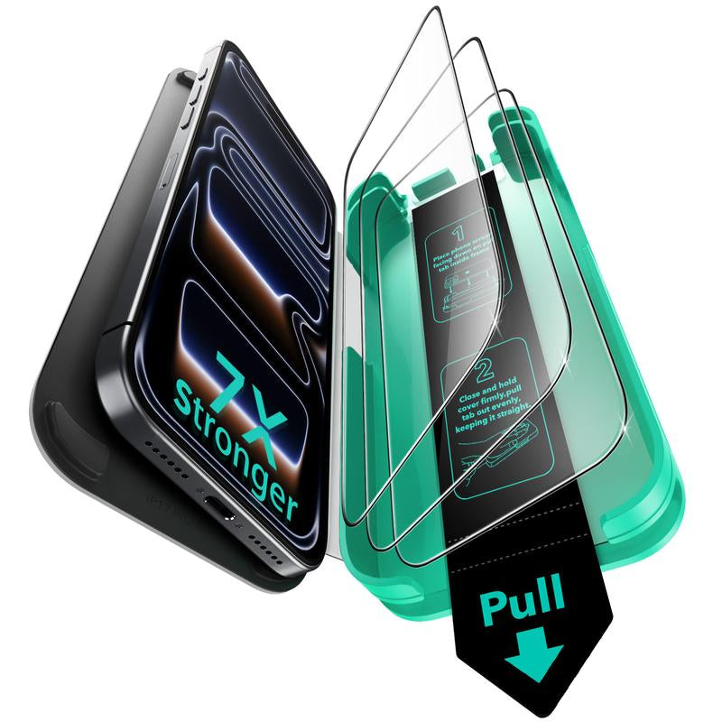 ESR Invisible Bodyguard for Iphone 17Promax/17Pro/17Air/17/16/15 7X Armorite Privacy Glass 3-Pack Ultimate Privacy Bubble-Free Install Military-Grade Protection