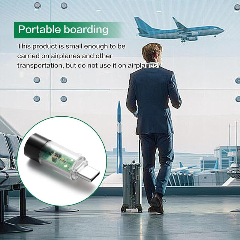 USB-C Electric Lighter, Windproof Waterproof, Phone Power Bank Can Powered It, Mini, Lightweight, Activated by Plugging into Power Source, Automatically Turns off after 10 Seconds(Transparent) 1Pc-Transparent