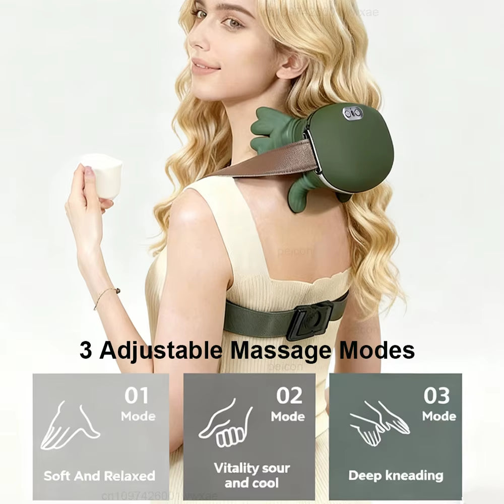 Neck Massager Electric Massager for Neck Shoulder Cervical Back Hands Massager with Heat for Pain Relief Deep Tissue Massage