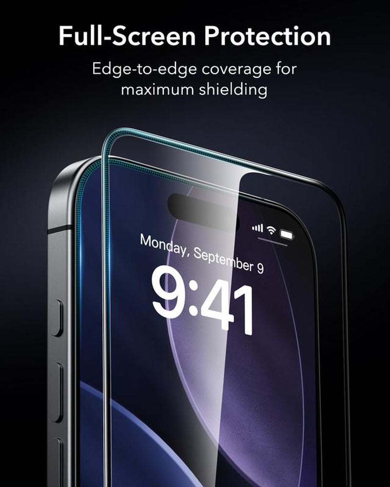 ESR Invisible Bodyguard for Iphone 17Promax/17Pro/17Air/17/16/15 7X Armorite Privacy Glass 3-Pack Ultimate Privacy Bubble-Free Install Military-Grade Protection