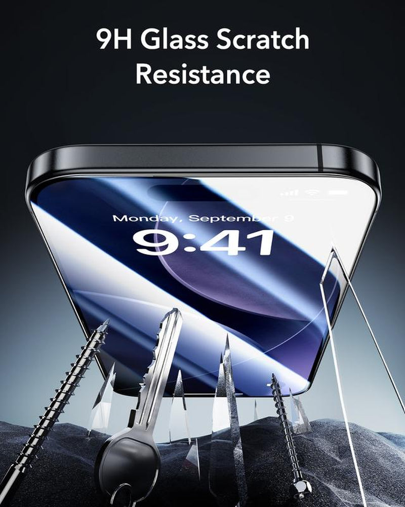 ESR Invisible Bodyguard for Iphone 17Promax/17Pro/17Air/17/16/15 7X Armorite Privacy Glass 3-Pack Ultimate Privacy Bubble-Free Install Military-Grade Protection