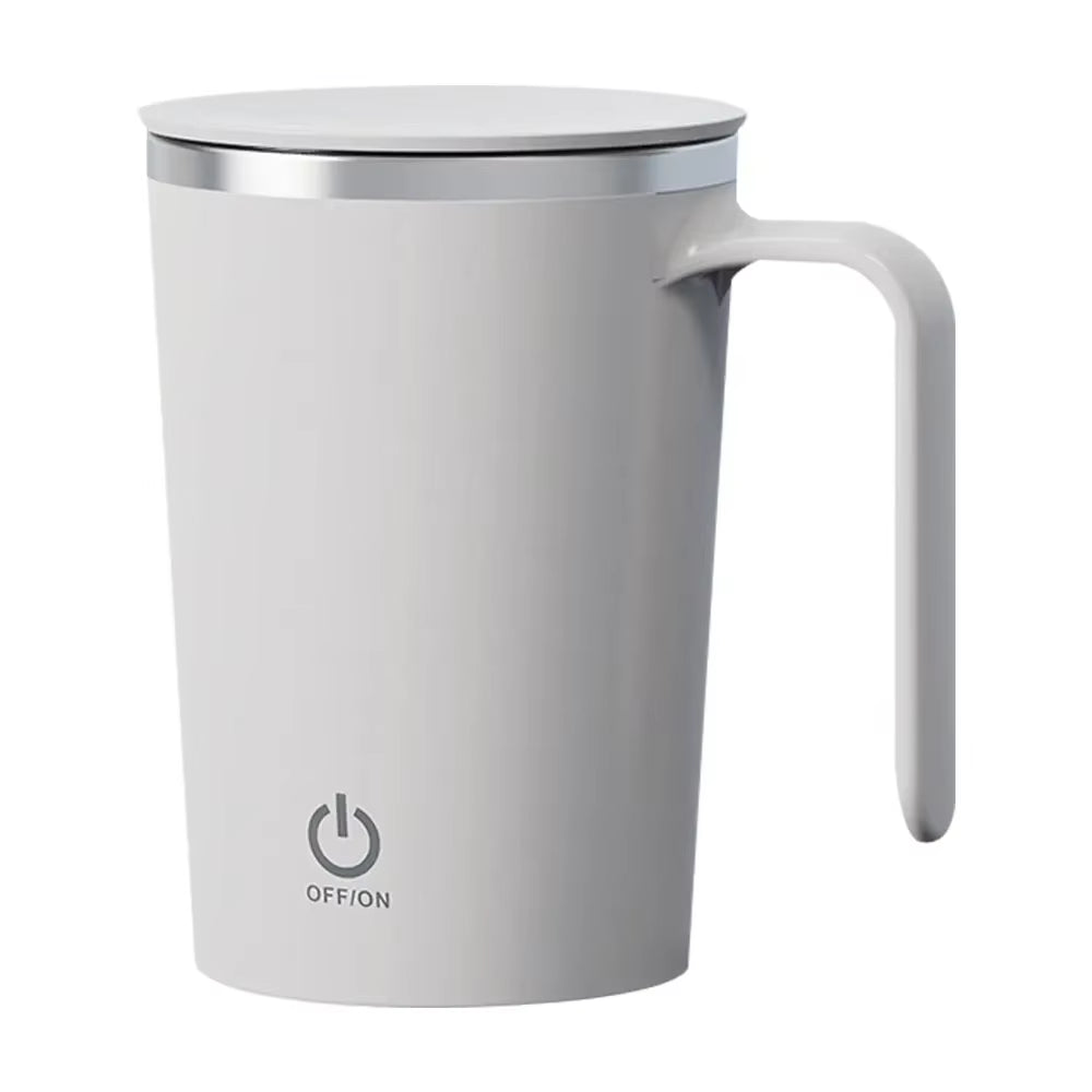 400Ml Portable Automatic Mixing Cup Rechargeable Stainless Steel Automatic Self-Stirring Mug with Lid Travel Coffee Milk Mug