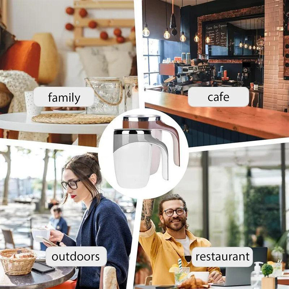 Automatic Self Mixing Magnetic Coffee Cup Stainless Steel Milk Self Stirring Mug