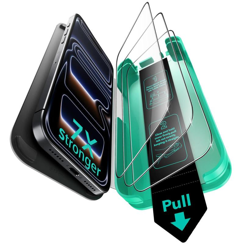 ESR Invisible Bodyguard for Iphone 17Promax/17Pro/17Air/17/16/15 7X Armorite Privacy Glass 3-Pack Ultimate Privacy Bubble-Free Install Military-Grade Protection