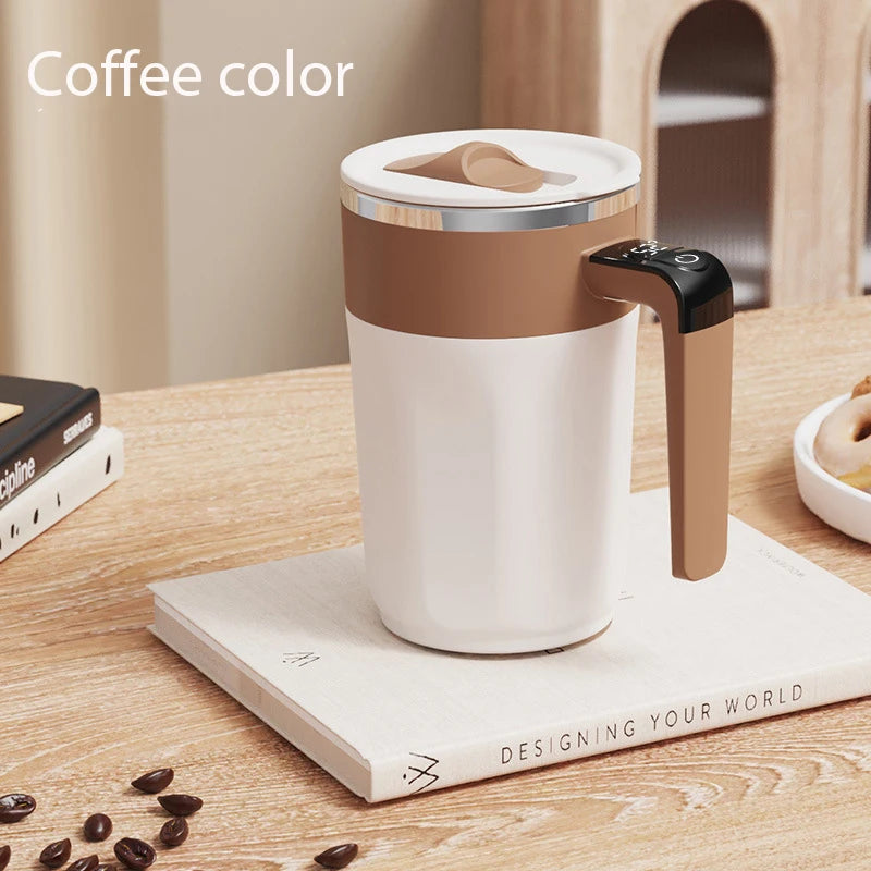 400ML Automatic Stirring Cup USB Rechargeable Electric Self Mixing Coffee Mug Stainless Steel Portable Tea Milk Drinking Cup
