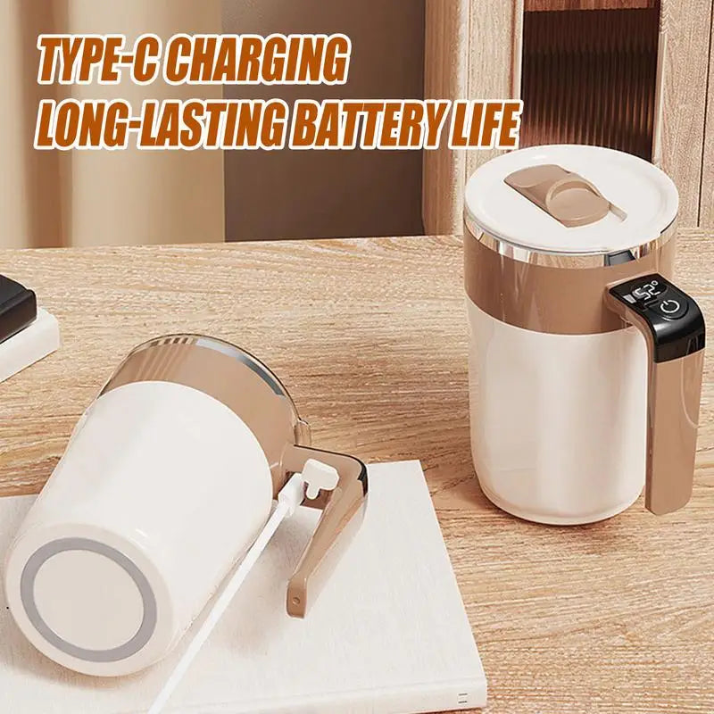 400ML Automatic Stirring Cup USB Rechargeable Electric Self Mixing Coffee Mug Stainless Steel Portable Tea Milk Drinking Cup