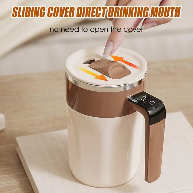 400ML Automatic Stirring Cup USB Rechargeable Electric Self Mixing Coffee Mug Stainless Steel Portable Tea Milk Drinking Cup