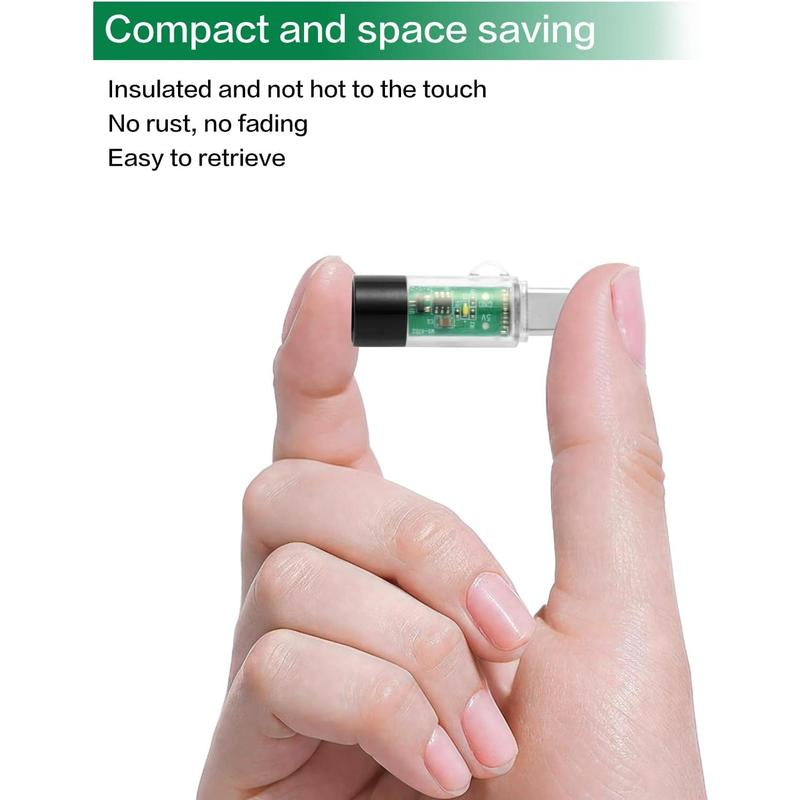 USB-C Electric Lighter, Windproof Waterproof, Phone Power Bank Can Powered It, Mini, Lightweight, Activated by Plugging into Power Source, Automatically Turns off after 10 Seconds(Transparent) 1Pc-Transparent