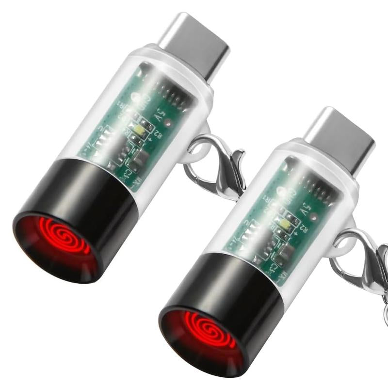 USB-C Electric Lighter, Windproof Waterproof, Phone Power Bank Can Powered It, Mini, Lightweight, Activated by Plugging into Power Source, Automatically Turns off after 10 Seconds(Transparent) 1Pc-Transparent