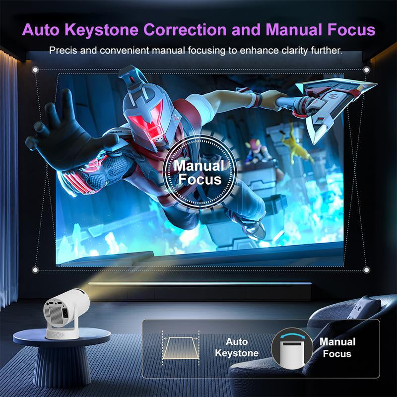 VELEC G300 PRO Hifi-Retro Game Projector: the Perfect Combination of Retro Game Console and Projector. It Has More than 15000+ Games. White #Springtok Controllers Audio