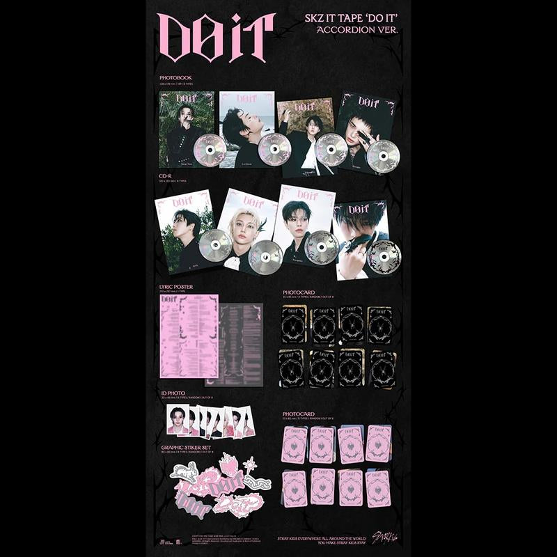 Stray Kids SKZ IT TAPE 'DO IT' 3Rd Special Album ACCORDION Ver CD K-Pop Album with 5 Tracks Official Korean Import 8 Member Versions Authentic Sealed Album