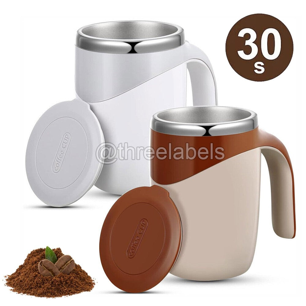 Automatic Self Mixing Magnetic Coffee Cup Stainless Steel Milk Self Stirring Mug