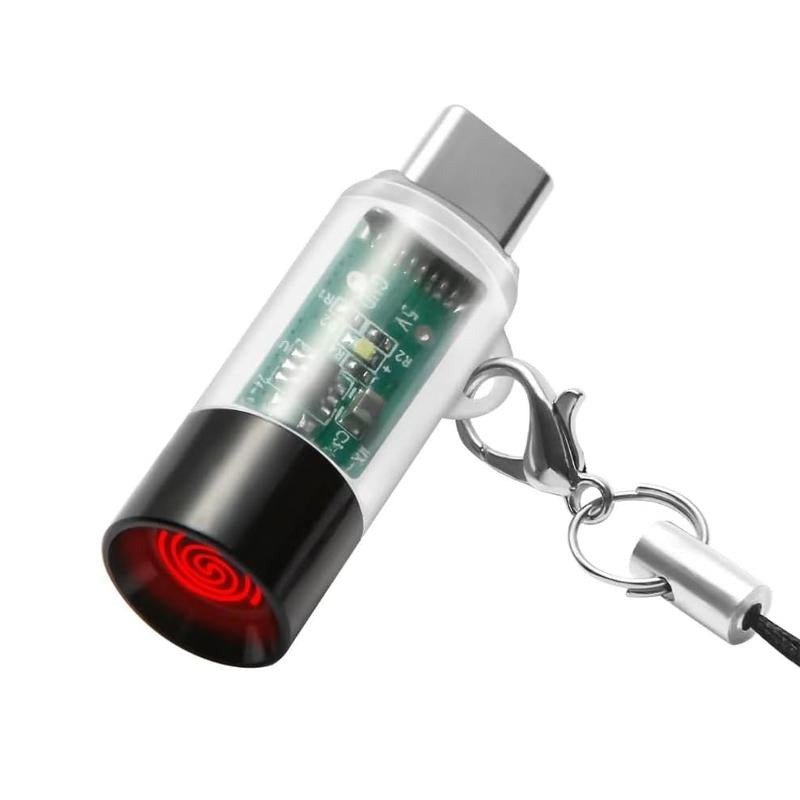 USB-C Electric Lighter, Windproof Waterproof, Phone Power Bank Can Powered It, Mini, Lightweight, Activated by Plugging into Power Source, Automatically Turns off after 10 Seconds(Transparent) 1Pc-Transparent