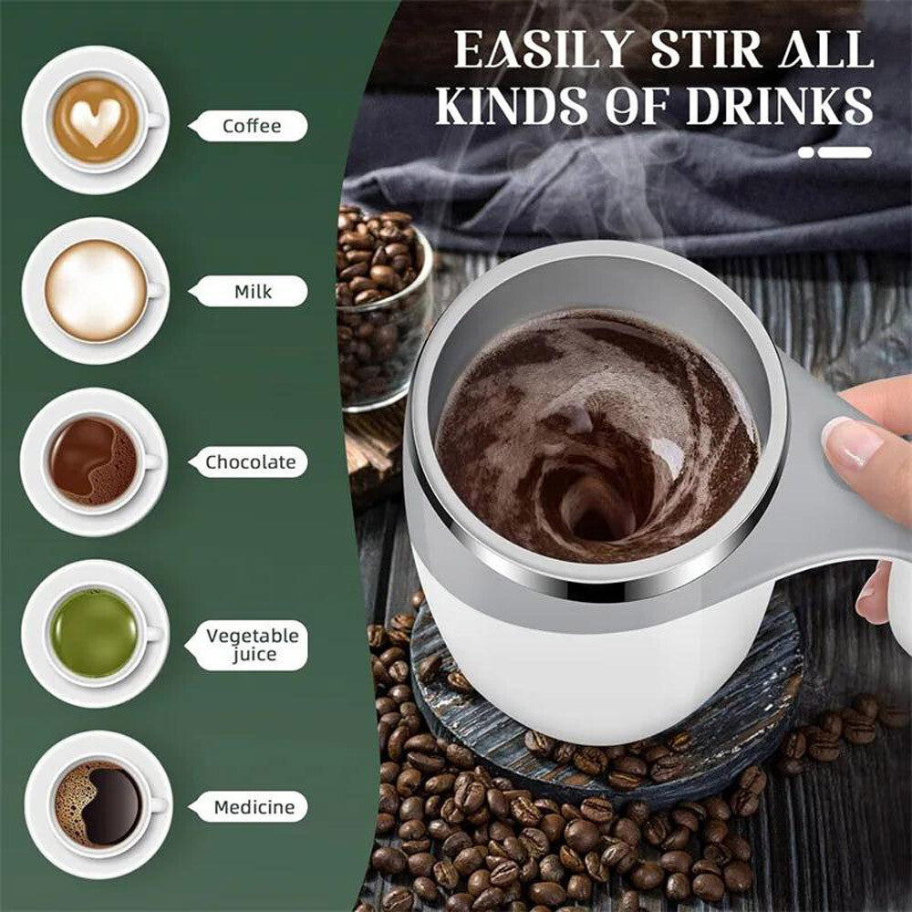 Automatic Self Mixing Magnetic Coffee Cup Stainless Steel Milk Self Stirring Mug
